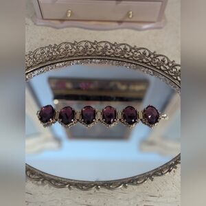 Vintage Elegant Purple Gemstone Bracelet